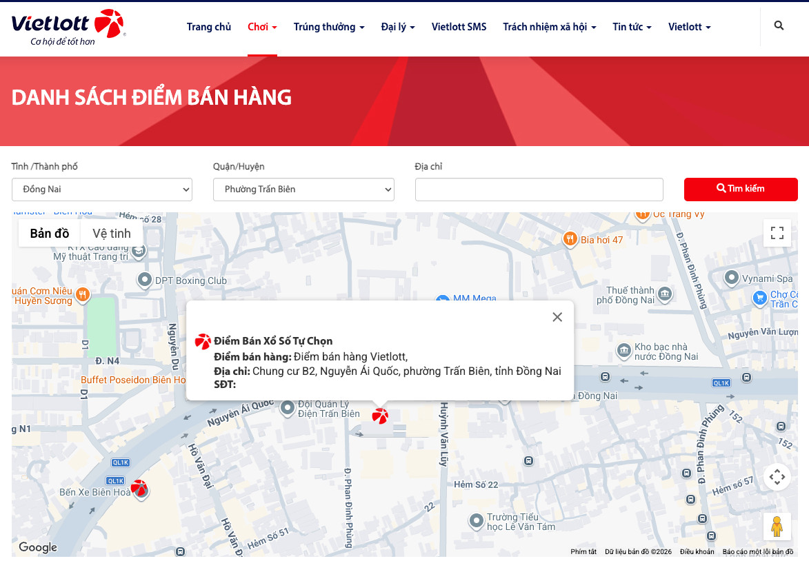 Gimolott trên trang điểm bán hàng Vietlott